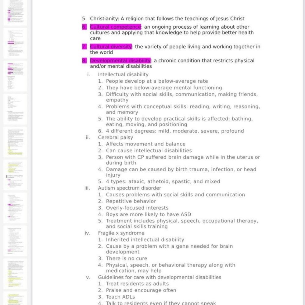 CNA State Test Study Guide - Picture 2 of 5